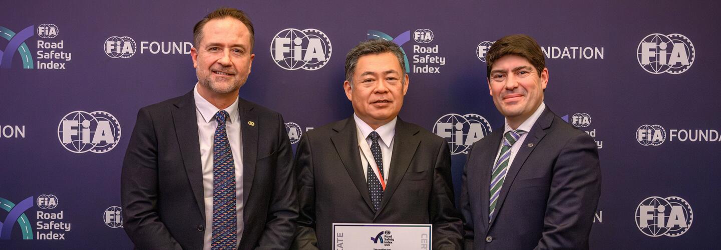 Honda recebe a classificação mais alta, de 3 estrelas, do Índice de Segurança Viária da FIA, ferramenta para organizações e empresas medirem sua pegada de segurança viária 