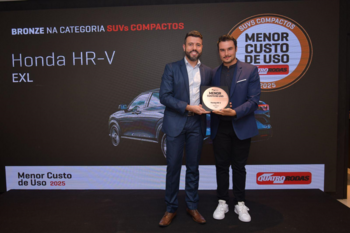 Honda é reconhecida no Prêmio Menor Custo de Uso 2025 da revista Quatro Rodas